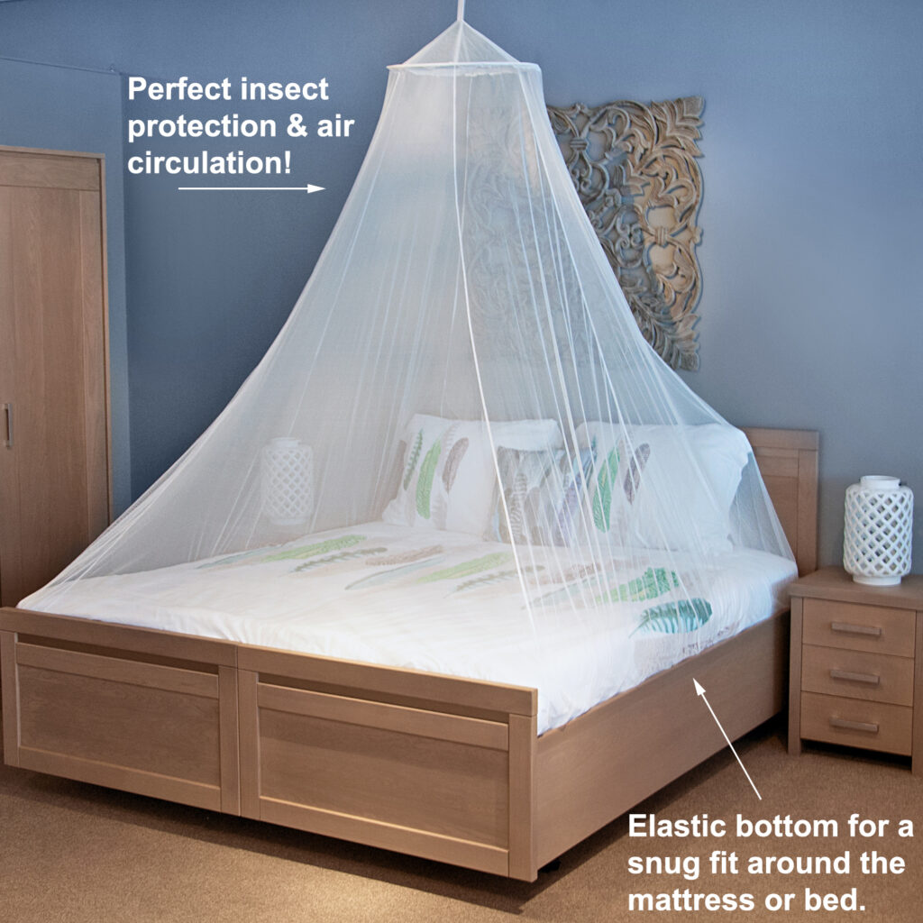 Mosquito Net for Single to Double Beds – Fully-Enclosed Bed Canopy –  Universal Backpackers